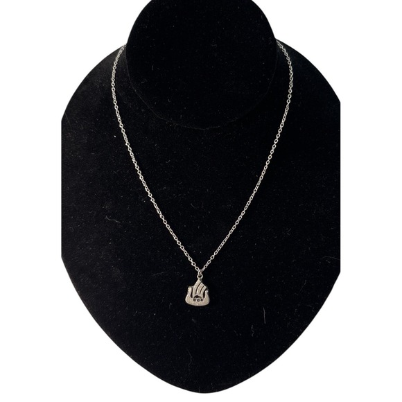 Jewelry - Vintage Sweden Swedish Silver Tone Rune Tennesmed Style Viking Boat‎ Necklace